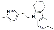 9-[2-(2-メチル-5-ピリジル)エチル]-6-メチル-2,3,4,9-テトラヒドロ-1H-カルバゾール 化学構造式