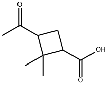 3-乙酰基-2,2-二甲基环丁基甲酸, 473-68-7, 结构式