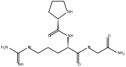 prolyl-arginyl-glycinamide 化学構造式