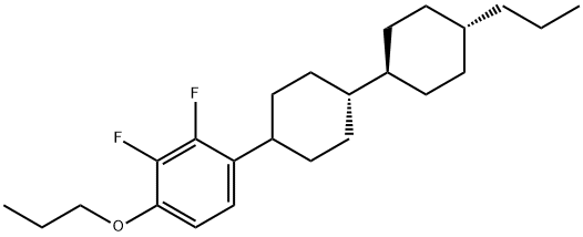 2,3-二氟-1-丙氧基-4-[(反式,反式)-4'-丙基[1,1'-联环己基]-4-基]苯 结构式