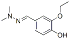Benzaldehyde, 3-ethoxy-4-hydroxy-, dimethylhydrazone (9CI) 化学構造式