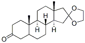 16,16-[エチレンビス(オキシ)]アンドロスタン-3-オン 化学構造式