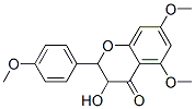 2,3-ジヒドロ-3-ヒドロキシ-5,7-ジメトキシ-2-(4-メトキシフェニル)-4H-1-ベンゾピラン-4-オン 化学構造式