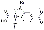 1H-Indazole-1,5-dicarboxylic acid, 3-broMo-, 1-(1,1-diMethylethyl) 5-Methyl ester,473416-13-6,结构式