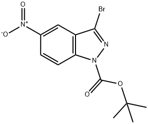 1H-INDAZOLE-1-CARBOXYLIC ACID,3-BROMO-5-NITRO-,1,1-DIMETHYLETHYL ESTER Structure