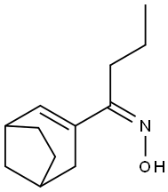 1-Butanone,1-bicyclo[3.2.1]oct-2-en-3-yl-,oxime(9CI) Structure