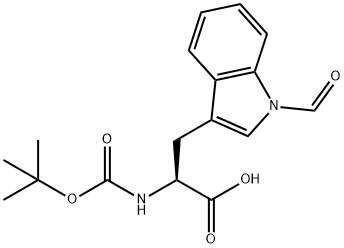 N-叔丁氧羰基-N'-醛基-L-色氨酸,47355-10-2,结构式