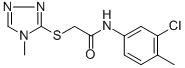 N-(3-CHLORO-4-METHYLPHENYL)-2-[(4-METHYL-4H-1,2,4-TRIAZOL-3-YL)SULFANYL]ACETAMIDE,473587-10-9,结构式
