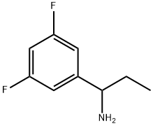 1-(3,5-ジフルオロフェニル)プロピルアミン 化学構造式