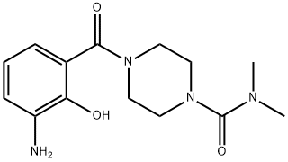 4-(3-aMino-2-hydroxybenzoyl)-N,N-diMethylpiperazine-1-carboxaMide 化学構造式