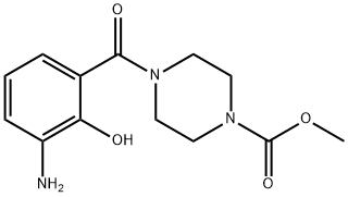 Methyl 4-(3-aMino-2-hydroxybenzoyl)piperazine-1-carboxylate 化学構造式