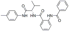 Benzamide, 2-(benzoylamino)-N-[(1S)-2-methyl-1-[[(4-methylphenyl)amino]carbonyl]propyl]- (9CI) 化学構造式