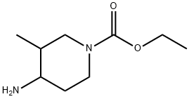 1-Piperidinecarboxylic  acid,  4-amino-3-methyl-,  ethyl  ester 结构式