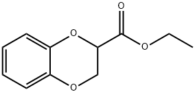 1,4-ベンゾジオキサン-2-カルボン酸エチル 化学構造式