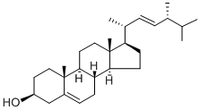 (22E,24R)-22,23-ジデヒドロ-24-メチルコレステロール 化学構造式