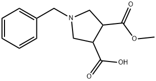 1-苄基-4-(甲氧羰基)吡咯烷-3-羧酸,474317-64-1,结构式