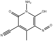 3-Pyridinecarbonitrile,  1-amino-1,2-dihydro-6-hydroxy-4-methyl-5-nitroso-2-oxo- 结构式