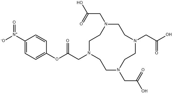 1,4,7,10-Tetraazacyclododecane-1,4,7,10-tetraacetic acid, Mono(4-nitrophenyl) ester 化学構造式