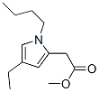 1H-Pyrrole-2-aceticacid,1-butyl-4-ethyl-,methylester(9CI) Struktur