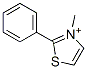Thiazolium, 3-methyl-2-phenyl- (9CI) 化学構造式