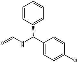 N-[(R)-フェニル(4-クロロフェニル)メチル]ホルムアミド 化学構造式