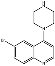 6-BROMO-4-(PIPERAZIN-1-YL)QUINOLINE Structure