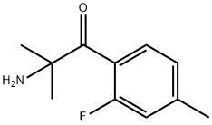 1-Propanone,  2-amino-1-(2-fluoro-4-methylphenyl)-2-methyl- Struktur