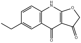 Furo[2,3-b]quinoline-3,4(2H,9H)-dione, 6-ethyl- (9CI) 结构式