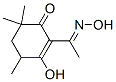 2-Cyclohexen-1-one, 3-hydroxy-2-[1-(hydroxyimino)ethyl]-4,6,6-trimethyl- (9CI) 化学構造式