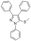 5-METHYLTHIO-1,3,4-TRIPHENYL-1H-PYRAZOLE 化学構造式