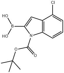 4-CHLORO-N-(BOC)-INDOLE-2-BORONIC ACID Struktur