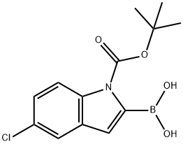 1-BOC-5-氯吲哚-2-硼酸,475102-12-6,结构式