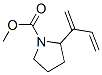 1-Pyrrolidinecarboxylic  acid,  2-(1-methylene-2-propenyl)-,  methyl  ester  (9CI),475106-82-2,结构式