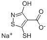 2,3-二氢-5-巯基-3-氧代-4-异噻唑甲酸钠盐,475112-25-5,结构式