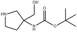 3-羟甲基-3-BOC-氨基吡咯烷,475469-15-9,结构式