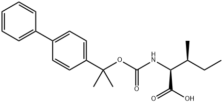 N-[(1-[1,1'-biphenyl]-4-yl-1-methylethoxy)carbonyl]-L-isoleucine Structure