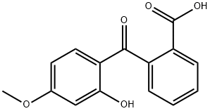 o-(2-ヒドロキシ-4-メトキシベンゾイル)安息香酸 化学構造式