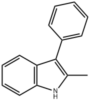 2-メチル-3-フェニル-1H-インドール 化学構造式