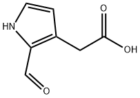 1H-Pyrrole-3-acetic acid, 2-formyl- (9CI) 化学構造式