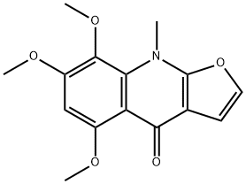 5,7,8-Trimethoxy-9-methylfuro[2,3-b]quinolin-4(9H)-one Structure