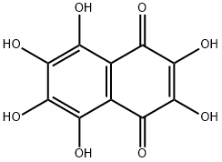 2,3,5,6,7,8-Hexahydroxy-1,4-naphthalenedione Struktur
