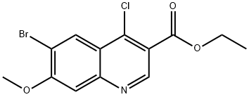 6-溴-4-氯-7-甲氧基喹啉-3-甲酸乙酯 结构式