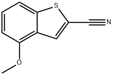 4-Methoxybenzo[b]thiophene-2-carbonitrile 化学構造式