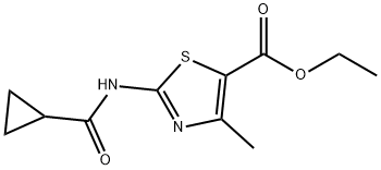 5-Thiazolecarboxylicacid,2-[(cyclopropylcarbonyl)amino]-4-methyl-,ethyl 结构式