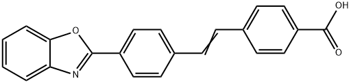 4-[2-[4-(2-benzoxazoleyl)phenyl]vinyl]benzoic acid|4-[2-[4-(2-苯并恶唑基)苯基]乙烯基]苯甲酸