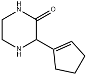 Piperazinone, 3-(1-cyclopenten-1-yl)- (9CI) 化学構造式