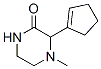 Piperazinone, 3-(1-cyclopenten-1-yl)-4-methyl- (9CI) Struktur