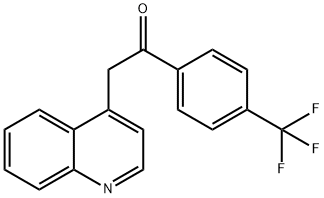 2-QUINOLIN-4-YL-1-[4-(TRIFLUOROMETHYL)PHENYL]ETHANONE
 Structure