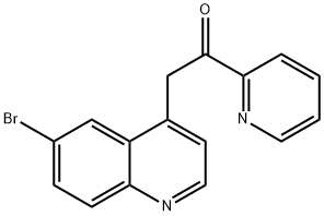 Ethanone, 2-(6-broMo-4-quinolinyl)-1-(2-pyridinyl)- 化学構造式