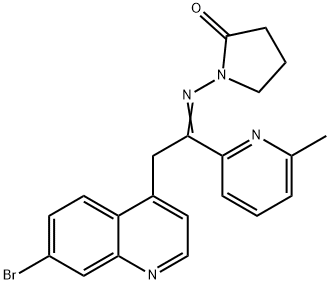 2-Pyrrolidinone, 1-[[2-(7-broMo-4-quinolinyl)-1-(6-Methyl-2-pyridinyl)ethylidene]aMino]-|